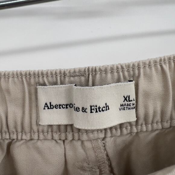 Abercrombie Fitch Tan Khaki Classic Ankle Tie Ultra High Rise Pants XL Long New - Picture 4 of 10